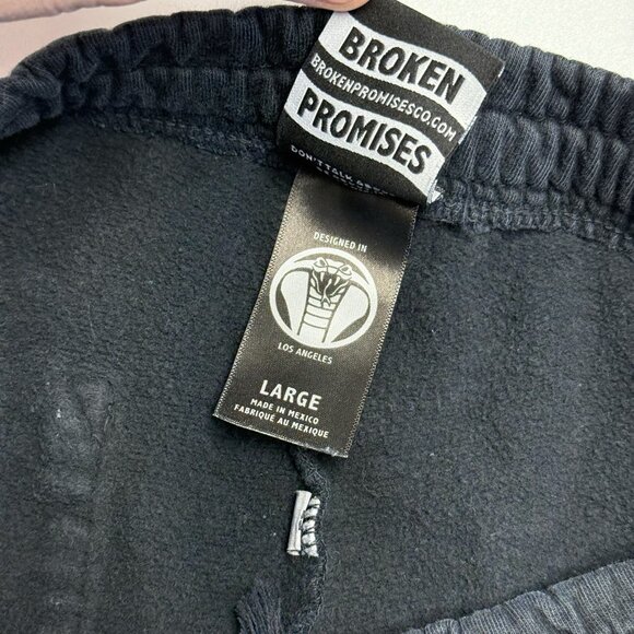 Broken Promises Sweatpants Adult Large Black Los Angeles Anime Streetwear - Picture 9 of 14